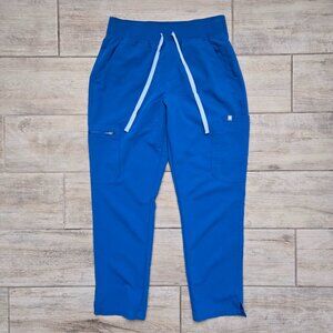 Figs High Waisted Yola Scrub Pants Women Royal Blue Professional Yoga Waist M/P